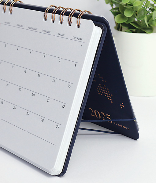Luxeworld Bronze Ring Convertible Calendar Book - Standing